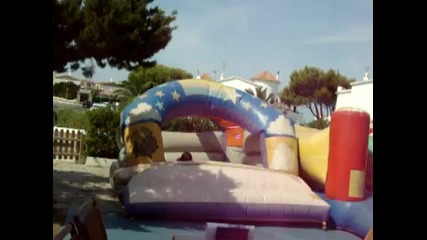mum broke the bouncy castle