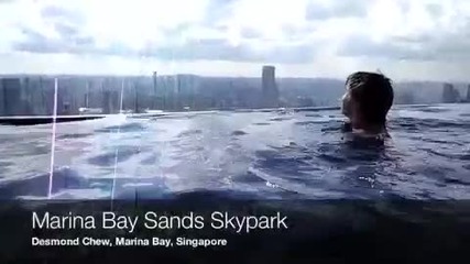 Басейн в небето - Skypark в Marina Bay Sands в Сингапур