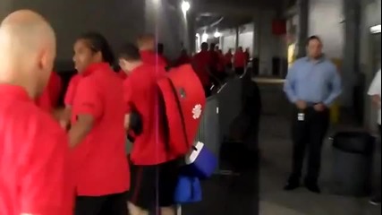 Manchester United пристигат на Gillette stadium