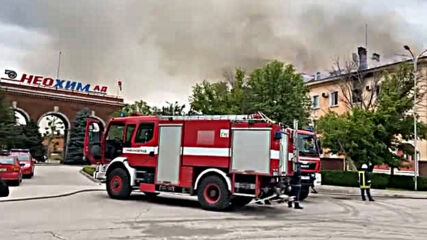 Пожар в административна сграда и столова на Неохим Ад Димитровград 1502021 г клип 3