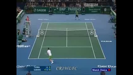 Djokovic And Tsonga In Paris