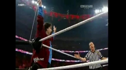 Wwe Raw 1/16/12 6-man Tag Team match