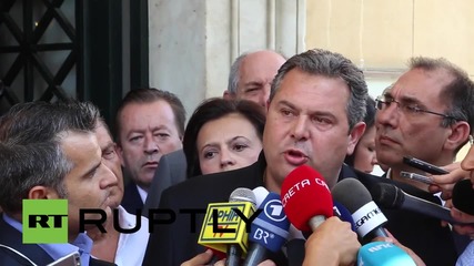 Greece: Coalition partner Kammenos stands with Tsipras against "coup"