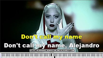 Lady Gaga - Alejandro Karaoke - Instrumental version with lyrics on the screen