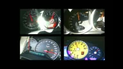 Top Speed - Chevrolet Zr1 vs Nissan Gt - R vs Porshe Gt2 vs Ferrari 599