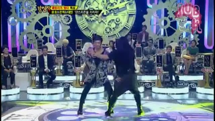 121113 Strong Heart Ep 154 _eunhyuk dancing Only One with Shindong _
