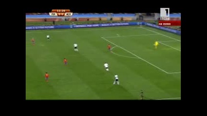 Германия - Испания 7.07.2010 първо полувреме част 2