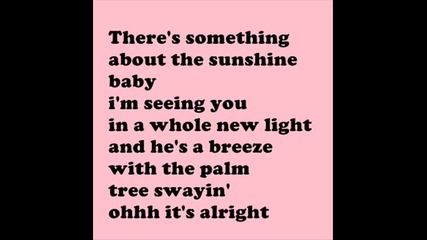 Текст - Something about the sunshine - Anna Margaret wlyrics on sreen 