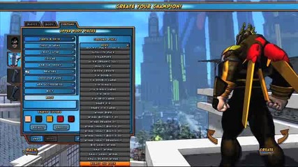 Champions Online Video Game,  Character Creator Tutorial Game