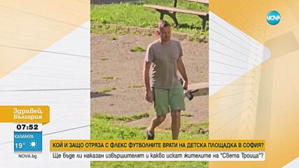 Кой и защо отряза с флекс футболните врати на детска площадка в София