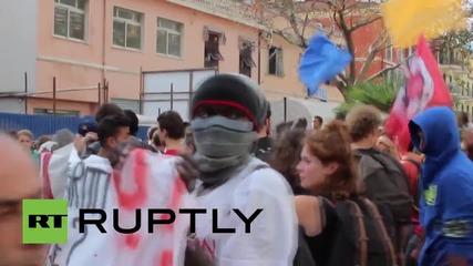 Italy: Pro-refugee activists rally in Ventimiglia after No Borders camp evicted