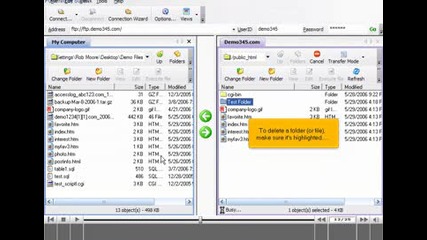 Managing files/folders in Ws Ftp by www.vivahost.com