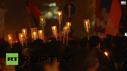 В Ереван почитат с факелно шествие жертвите на арменския геноцид