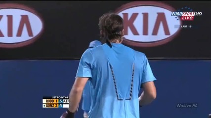 Roddick vs Gonzalez - Australian Open 2010 - Part 2