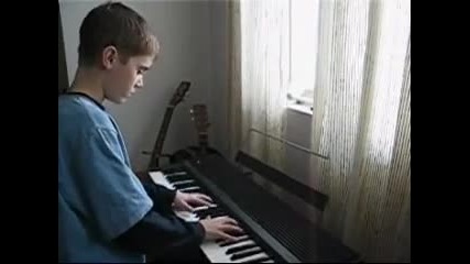 Justin playing Kates song on the keyboards 