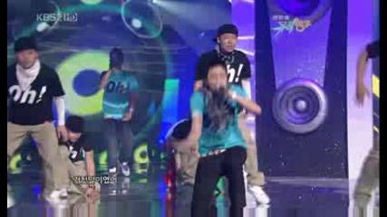 Untouchable - Wassup + Oh [kbs Music Bank 090612]