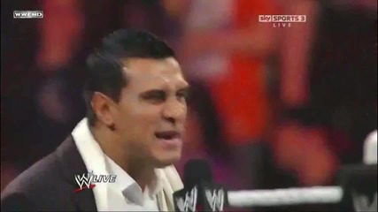 Shawn Michaels hits a Sweet Chin Music on Alberto Del Rio