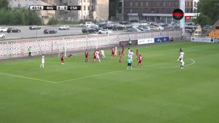 Рига поведе на ЦСКА след вратарска грешка