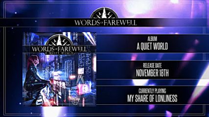Words Of Farewell - My Share of Loneliness ( Official Audio Video)