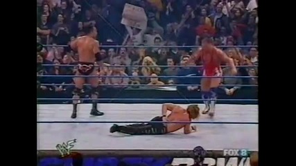 Stone Cold & The Rock Vs Chris Jericho & Kurt Angle Smack Down Part 2/2 