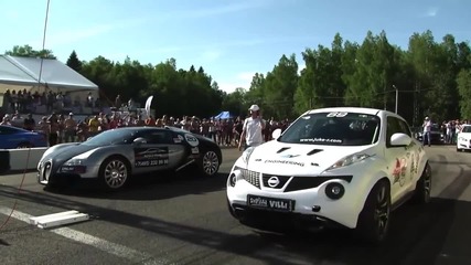 Bugatti Veyron vs Nissan Juke-r