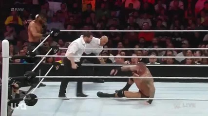 Randy Orton с/у Seth Rollins и J & J Security - Raw 23.03.2015