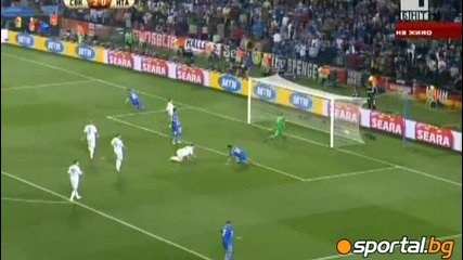група F - Словакия 3 - 2 Италия или Довиждане Италия (световно - 24.06.2010)