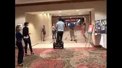 Peter Facinelli riding a Segway at Twicon 2009 in Dallas Texas