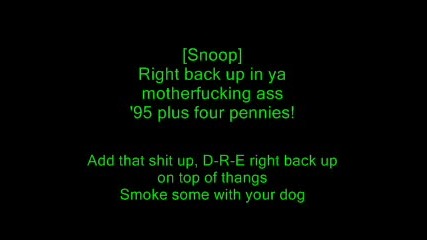Dr. Dre feat. Snoop Dogg - Still Dre (lyrics)