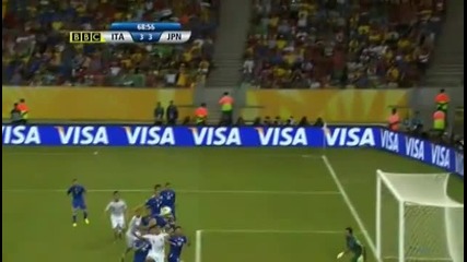 Confederations Cup Italy vs Japan 3-3 Okazaki 69'