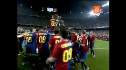 Барселона вдигна шампионската титла на Испания