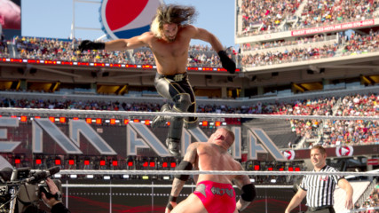 Randy Orton hits Seth Rollins with a jaw-dropping RKO out of nowhere: WrestleMania 31
