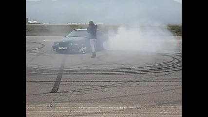 Bmw drift around girl