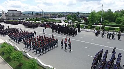 Russia: Drone captures 71st Victory Day parade in Grozny