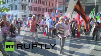Italy: Roman Putin supporters laud Russia's intervention in Syria