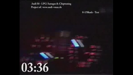 Audi S8 На Газ От 0 - 170kmh