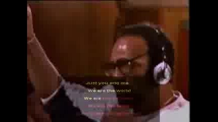 We are The World with words Karaoke.