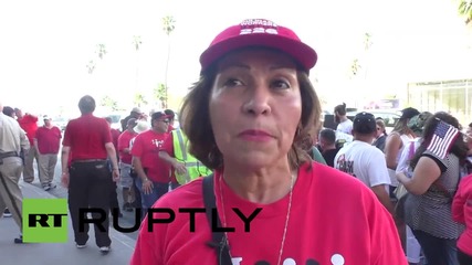USA: Donald Trump migrant employees protest for better work conditions