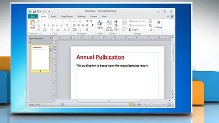 Publisher 2010: Turn grammar check and spell check on and off