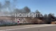 Автомобил пламна на АМ „Тракия“