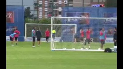 Etoo - Guardiola, el abrazo de la paz Sport Barca 