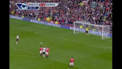 19.09.2010 Манчестър Юнайтед 2 - 1 Ливърпул първи гол на Стивън Джерард 