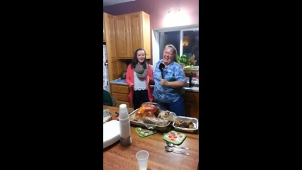 My little sister and the _pregnant turkey_