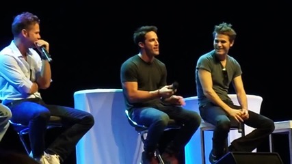 Matt Davis, Michael Trevino and Paul Wesley describing each other in 3 words