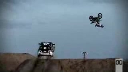 Travis Pastrana and Ken Block Freestyle Moto & Rally Jump