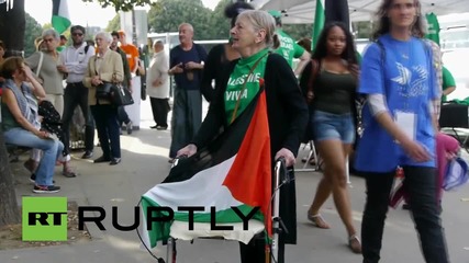 France: Activists protest in solidarity with Mohammed Allan