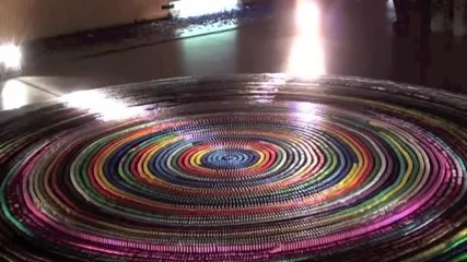World Record- Most dominoes toppled in a spiral (30,000) complete Toppling