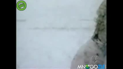 Новинарка отнесена от снегорин (смях) 