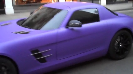 Crazy Matte Purple Mercedes Sls Amg!