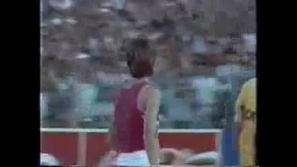 Стефка Костадинова Световен рекорд на висок скок 209 см 